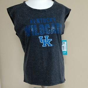 NEW Kentucky Wildcats Muscle Tank Open Back Tshirt UK Juniors Charcoal Gen.2 Lrg